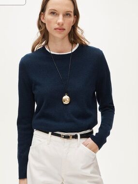 J. Crew Navy Crewneck Sweater for Women